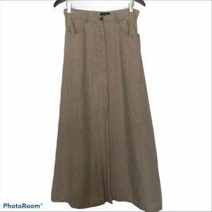 GAP Natural Linen Button Skirt